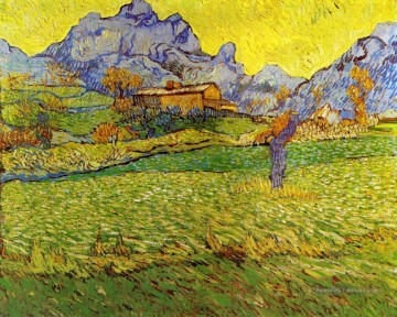  Montagne Galerie - Une prairie dans les montagnes Vincent van Gogh